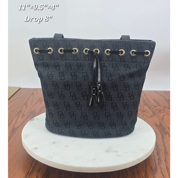 Vintage 
Navy Dooney & Bourke Signature Bucket Bag - Picture 1 of 10